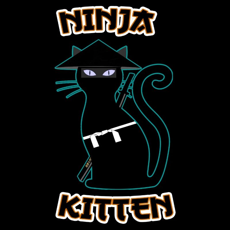 Ninja cat samurai kitten Assassin kitty Meow