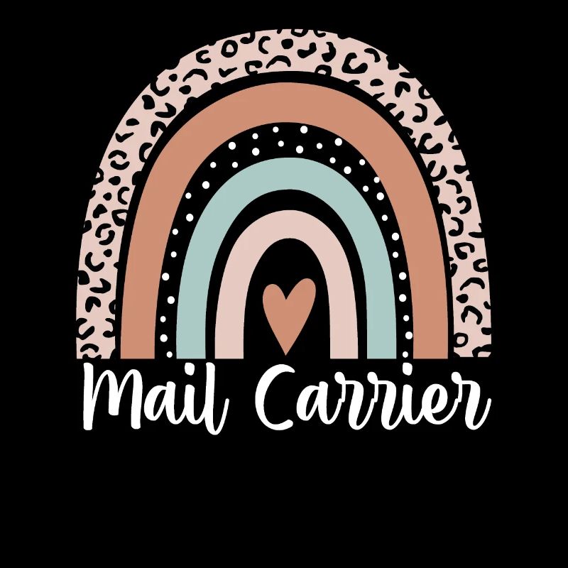 Postbote Regenbogen Leopard Lustiger Postbote