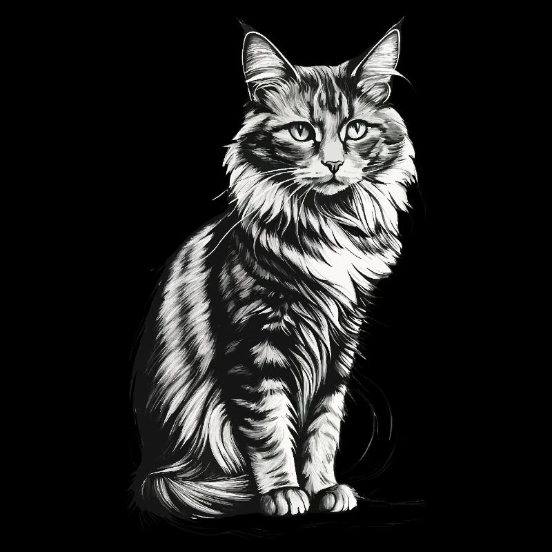 Noble cat sitting