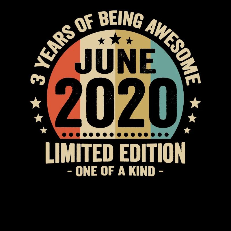 Juni 2020 3 Jahre Jubiläums-Vintage-Geschenkidee