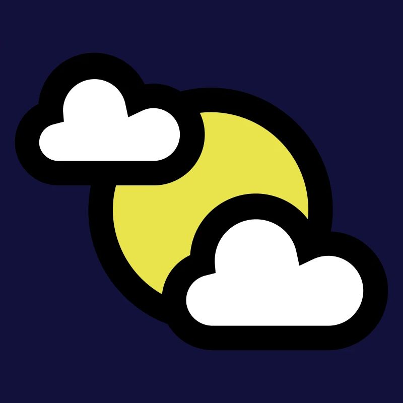 Wetter Symbol oder Icon teilweise bedeckt
