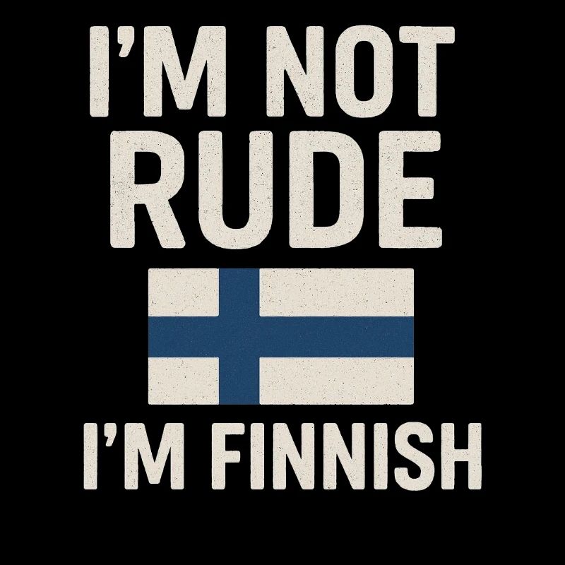 Drapeau finlandais. Pas impoli