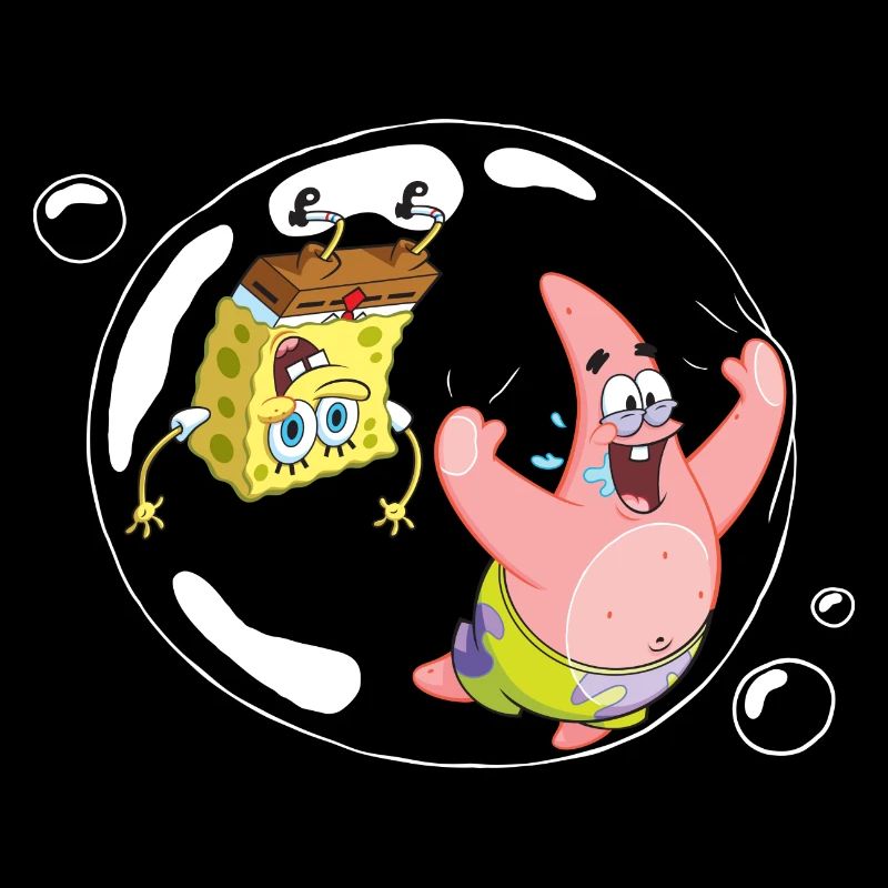 Bob l'Éponge Avec Patrick Dans Une Bulle