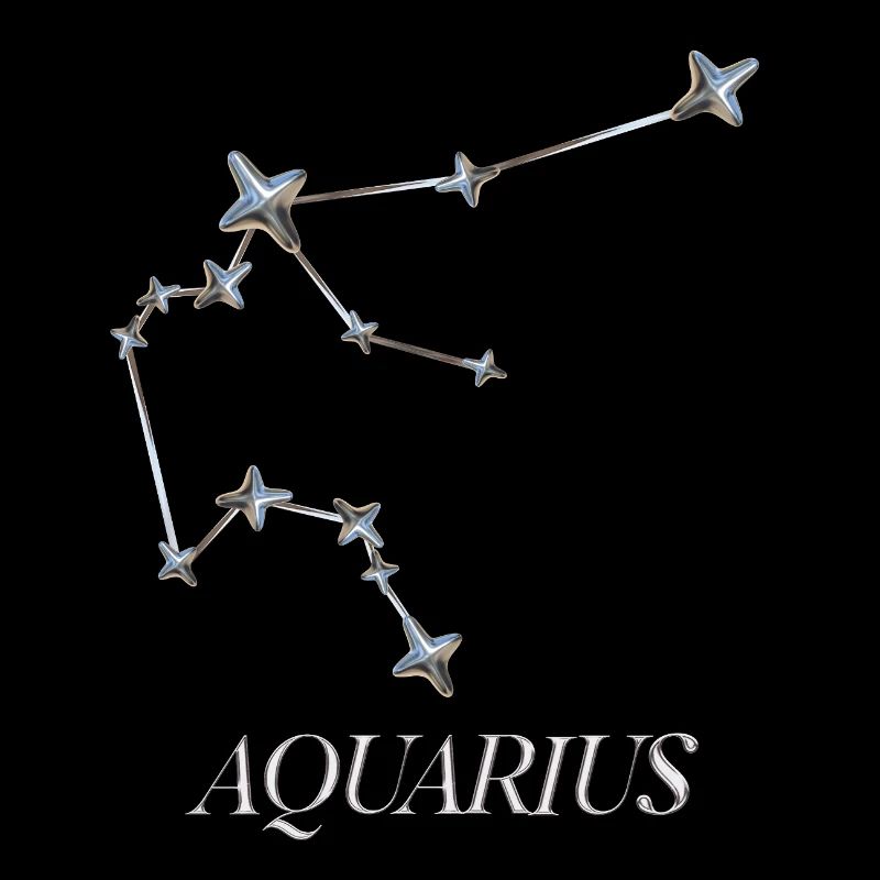 Aquarius Constellation – Silver Minimal Constellation