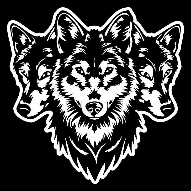 Wolfsrudel Wolf Kopf