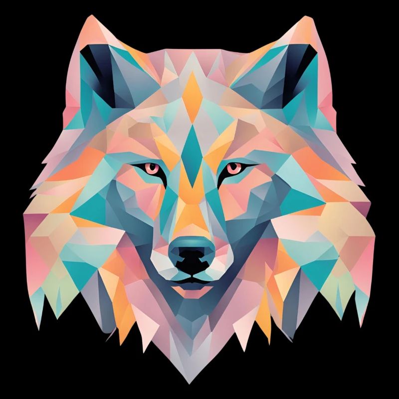 Geometric wolf gift