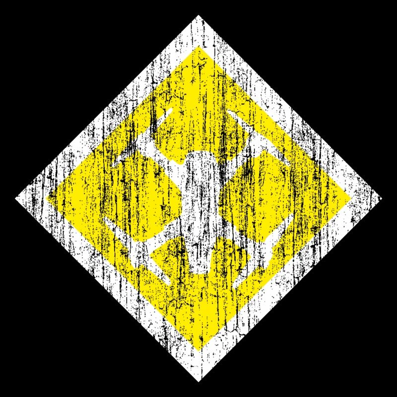 Cool drone shield in check shape on a yellow background