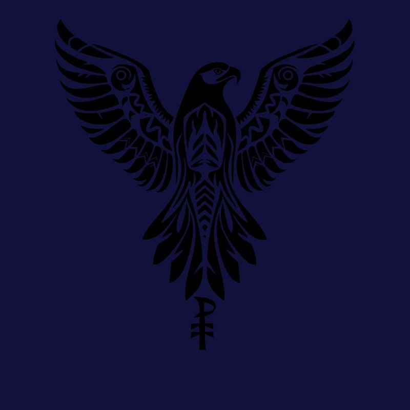 Emblem eines Raubvogels oder Adlers