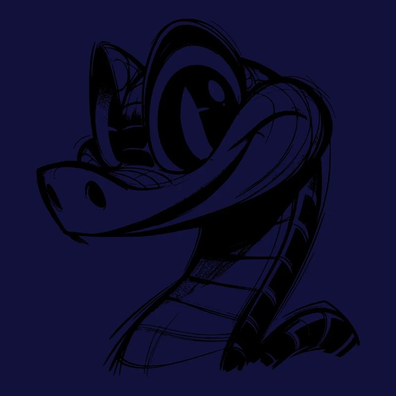 Line Drawing Snake Funny Snakes Sketch