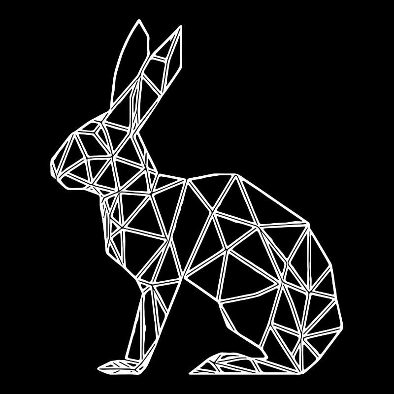 Geometric Rabbit Cute Lines Rabbit