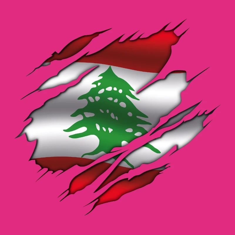 Drapeau du Liban - Drapeau déchiré
