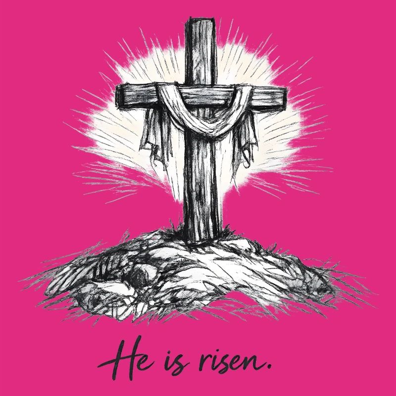 Crucifix He is Risen Easter Jesus