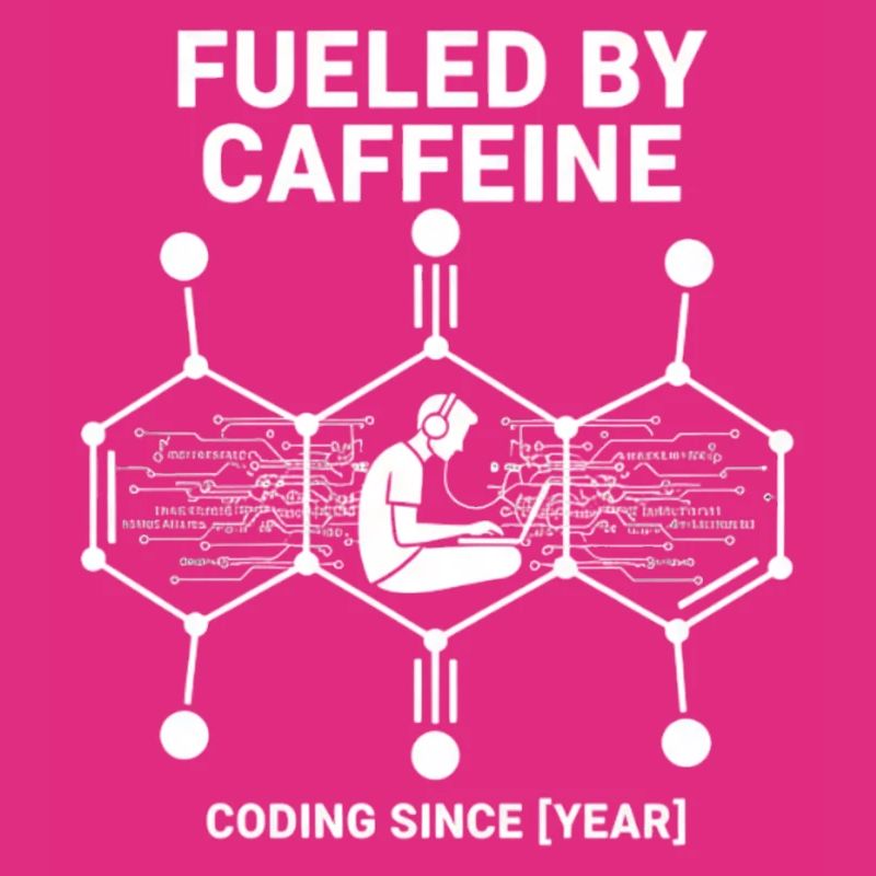 Alimenté par la caféine Coding Chemise | Programmeur