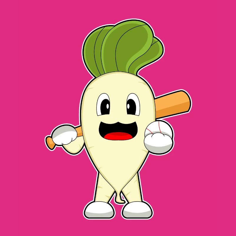 Radieschen Baseball Baseballschläger