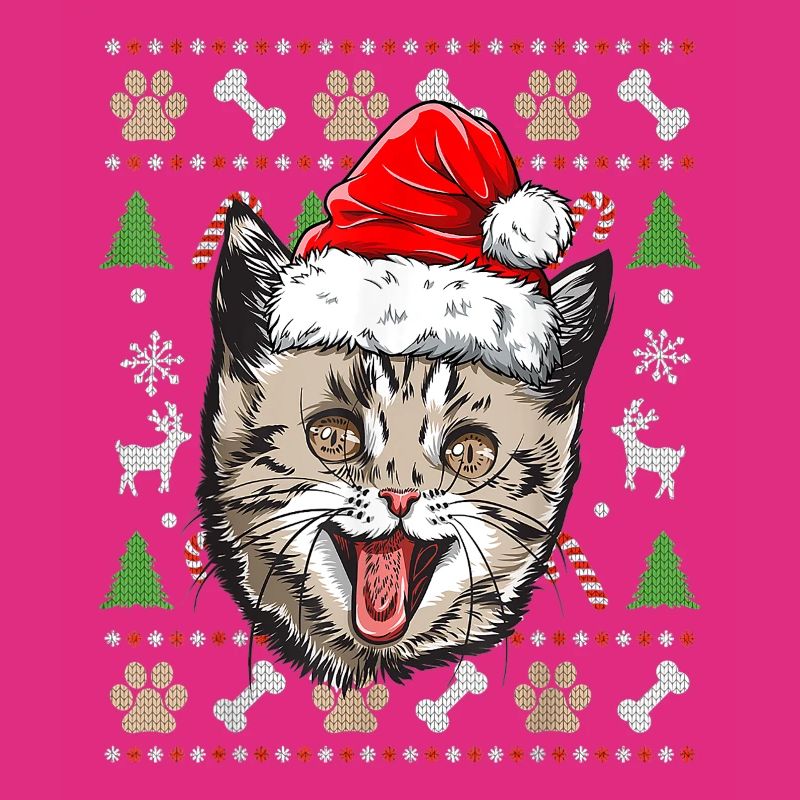 Pull Moche de Noël Chat Mignon idée Cadeau Joyeux