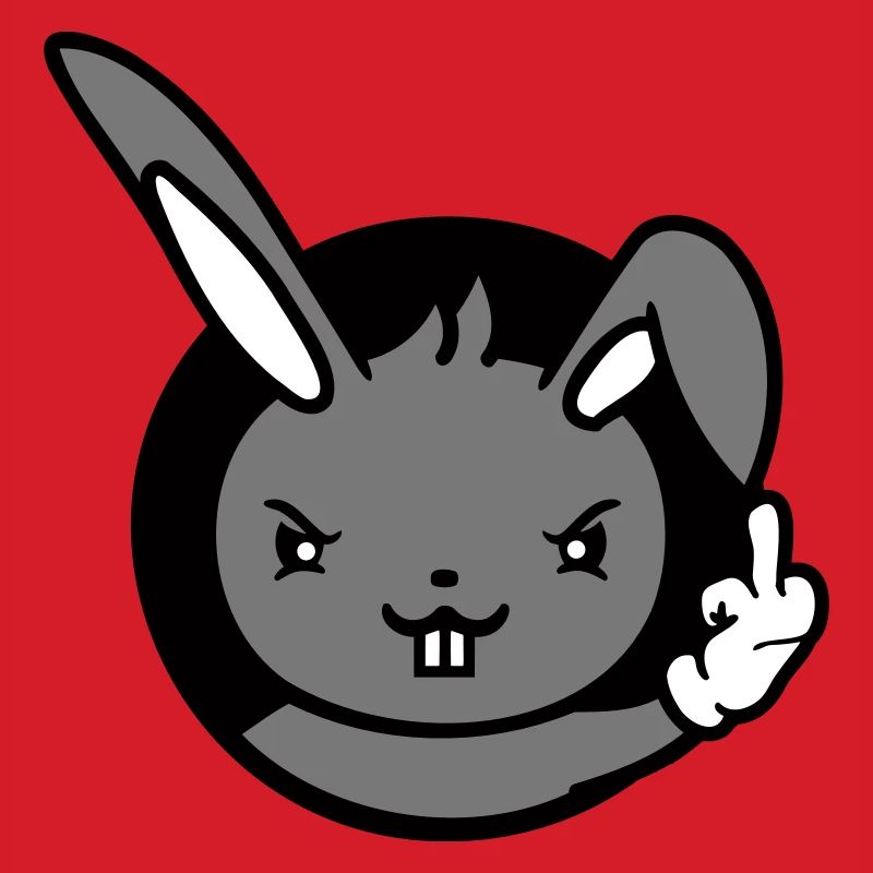 Hase Mittelfinger Zeigen Böse Frech Beleidigend