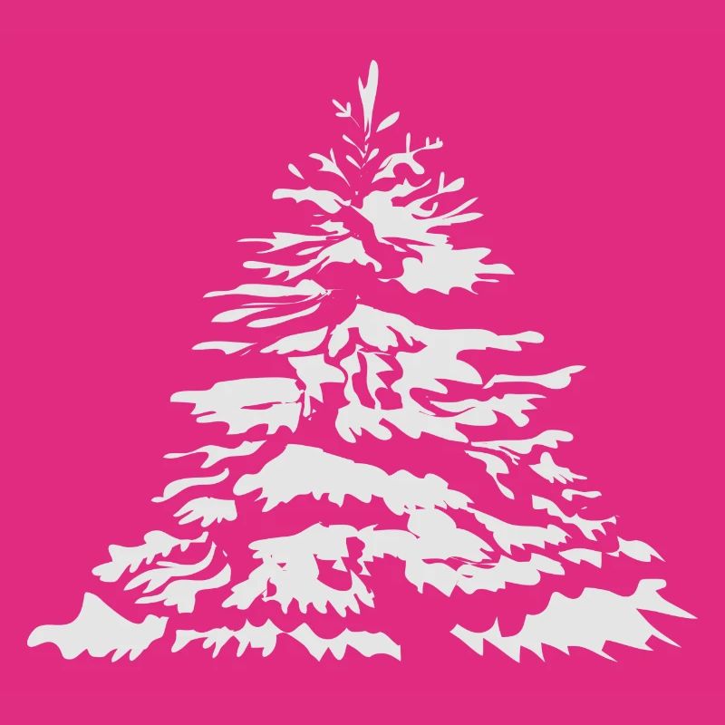 schneebedeckter Christbaum oder Tannenbaum
