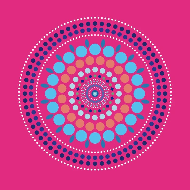 Blue Gradient Dot Mandala
