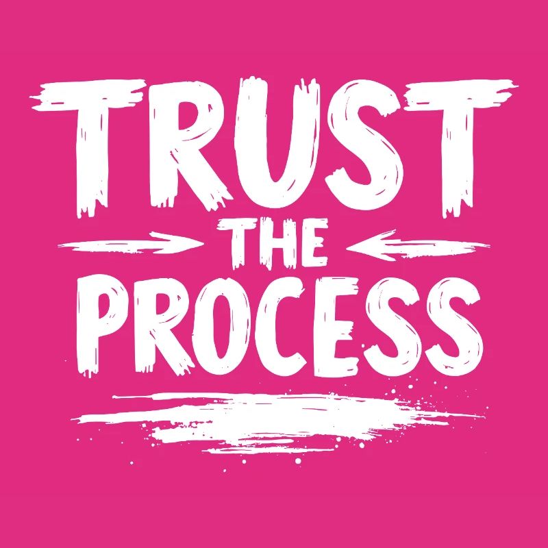 Faites confiance au processus : Lettrage avec graphisme flèche