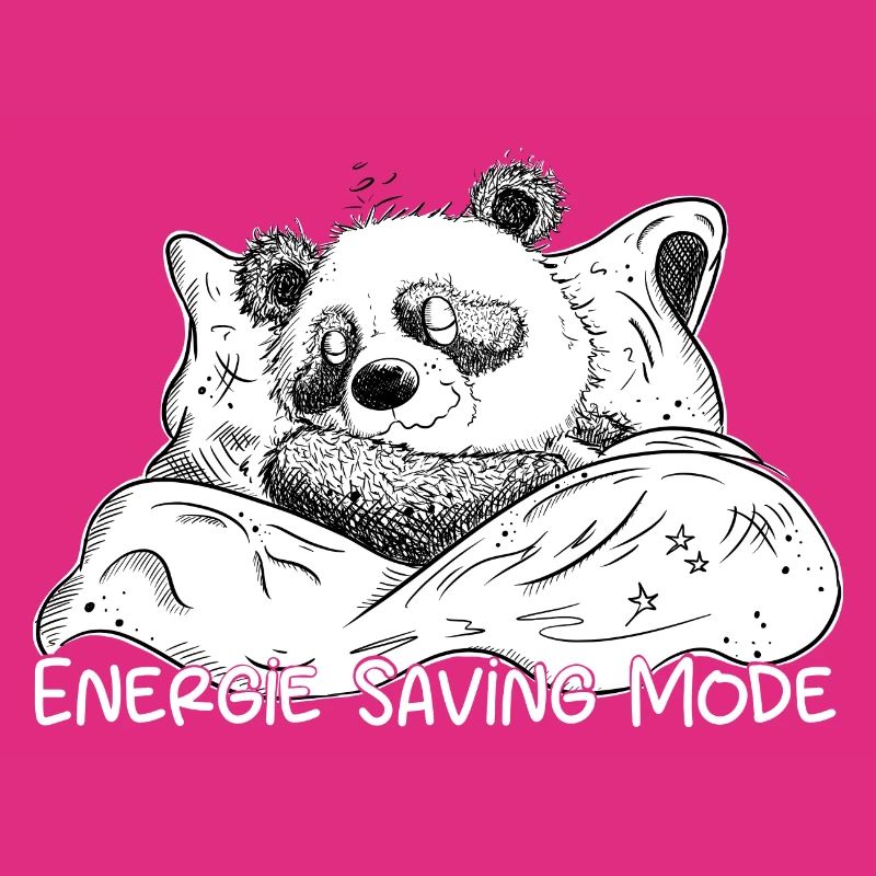 Energy Saving Mode Panda Bear Sleeping