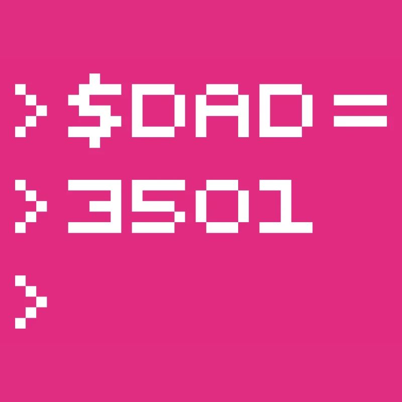 DAD 8-Bit Code Nerd Pixel Terminal Retro