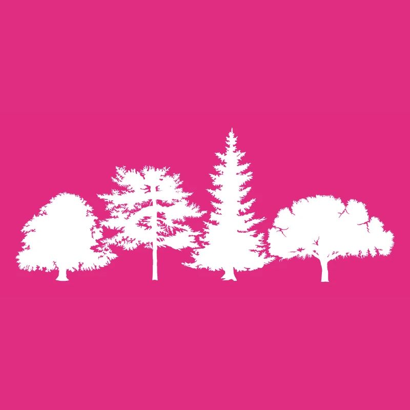 Tree Oak Birch Spruce Mixed Forest Symbol Logo icon