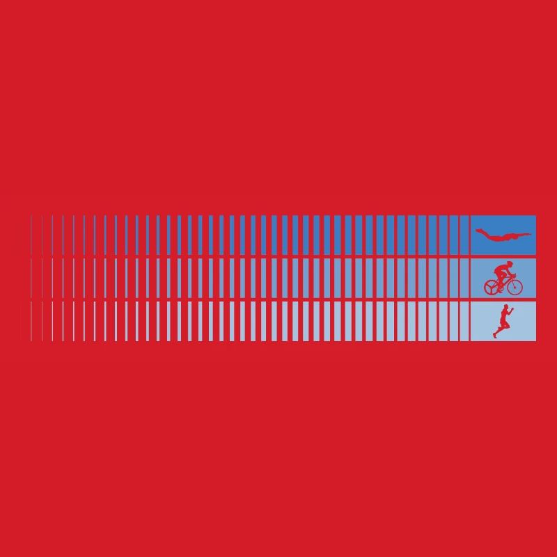 Azure Gradient Barcode Bird