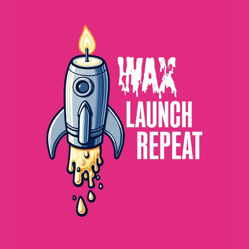 WAX Launch Repeat – Fun Rocket Candle Design