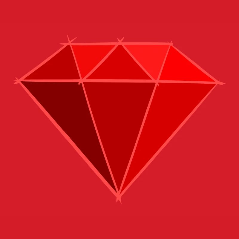 Gemstones: Ruby Drawing / Symbol. Jewel.
