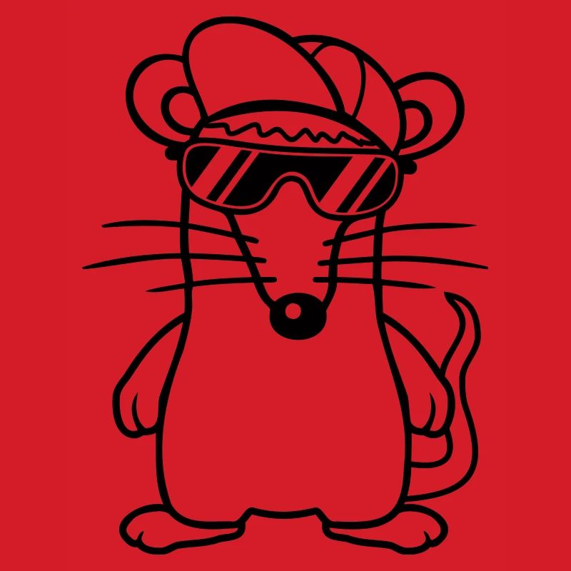 Mouse Sunglasses Cool Cappy Cap Hat Teens