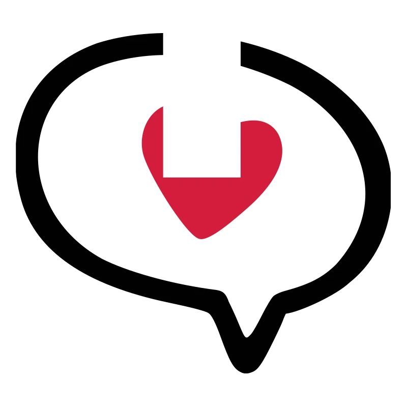 Bulle de dialogue avec coeur