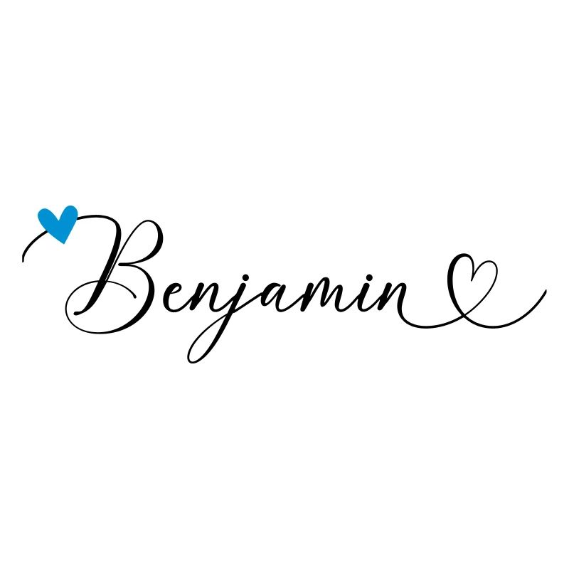 Benjamin Last name First name Calligraphy heart