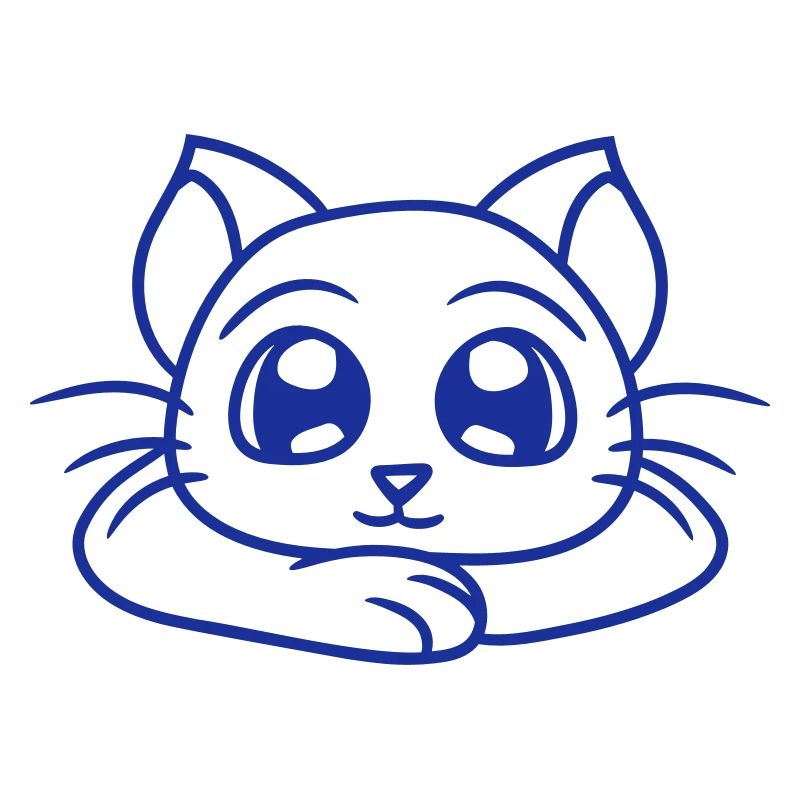 Cute Cat Looks Happy Smiling Kitten Fun