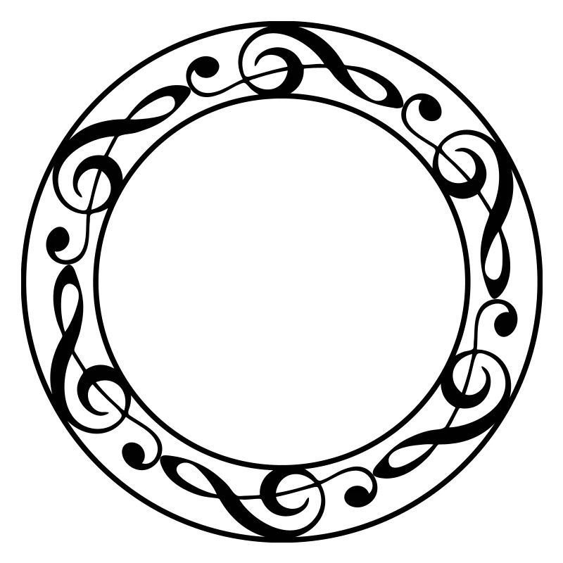 Music notes violin clef frame YOUR TEXT