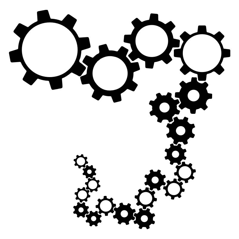 gears machine clockwork turn mechanically