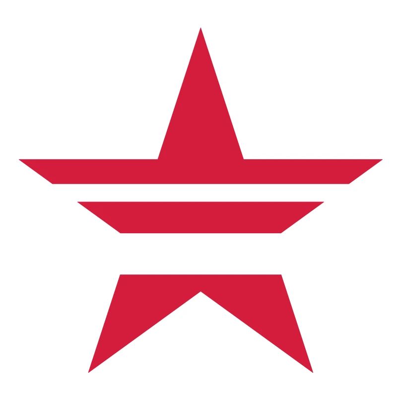 SHARP red cutout STAR