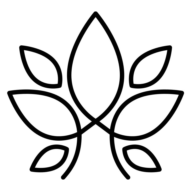 abstraktes Logo mit Blättern