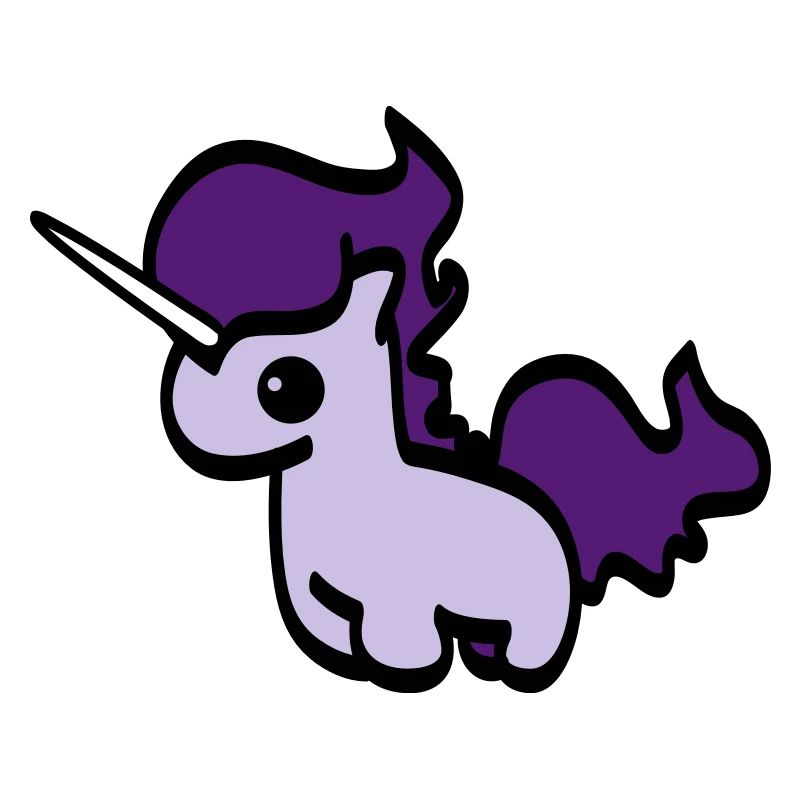 süßes lila einhorn