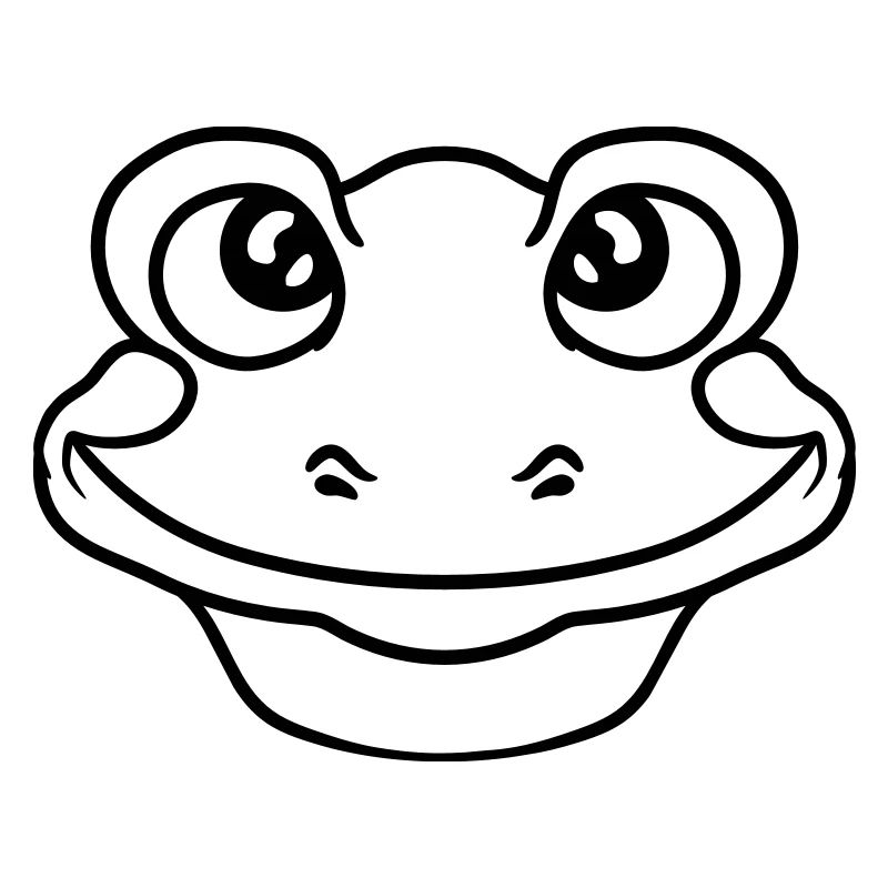 face head frog sitting cute cute small c