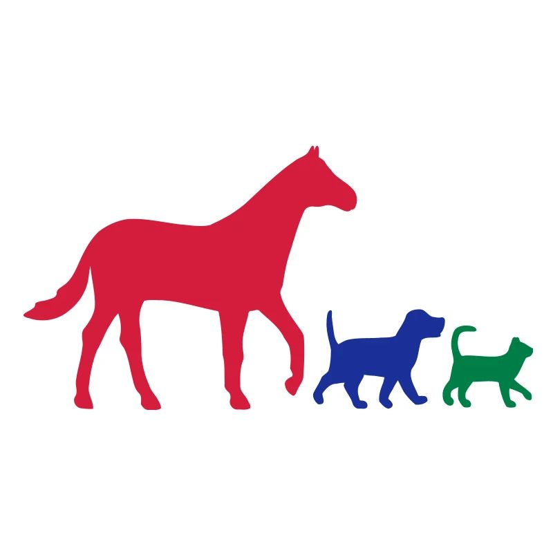 Vektor Pferd Hund und Katz