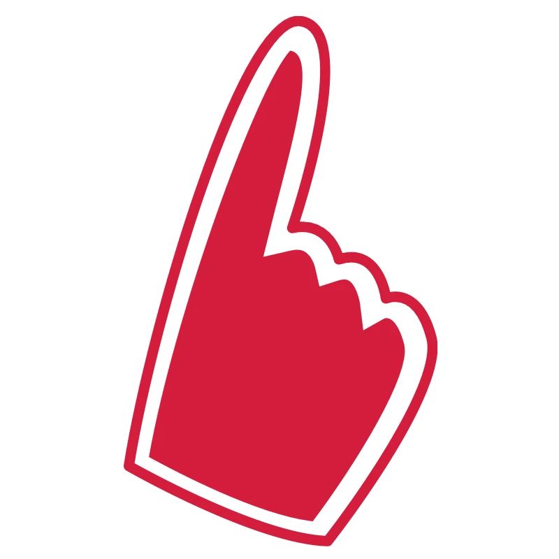 oversized baseball simple hand pointing up