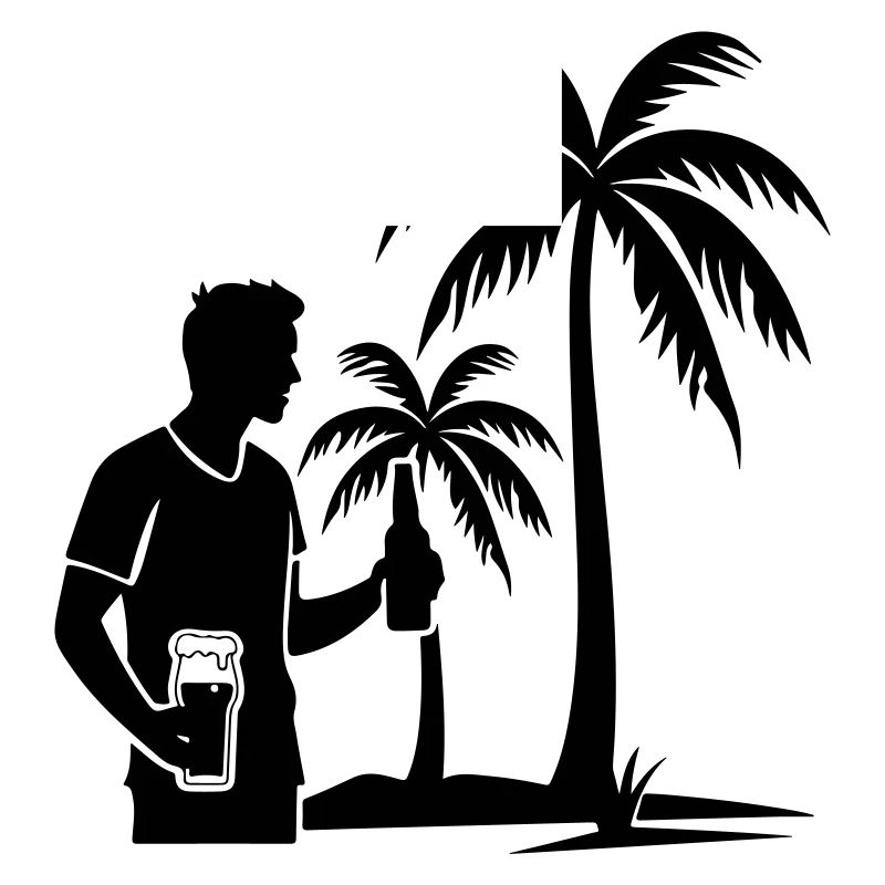 Palm Trees Vacationer Island Icon