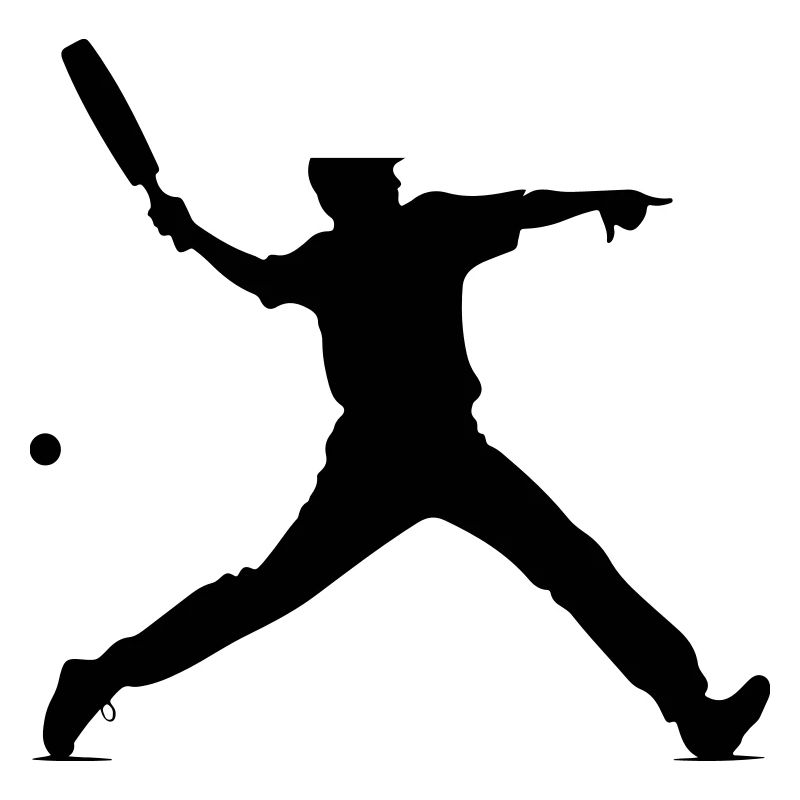 Silhouette d’homme de cricket