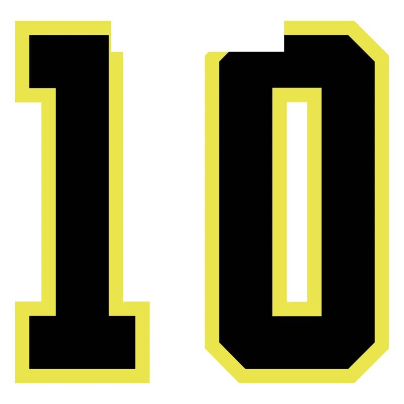10 Numéro Jersey Dix