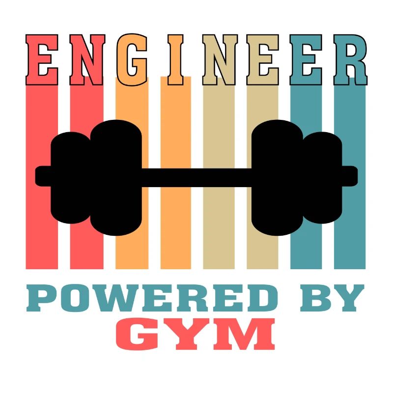 Funny Engineer Powered by Gym Tshirt for Engineers