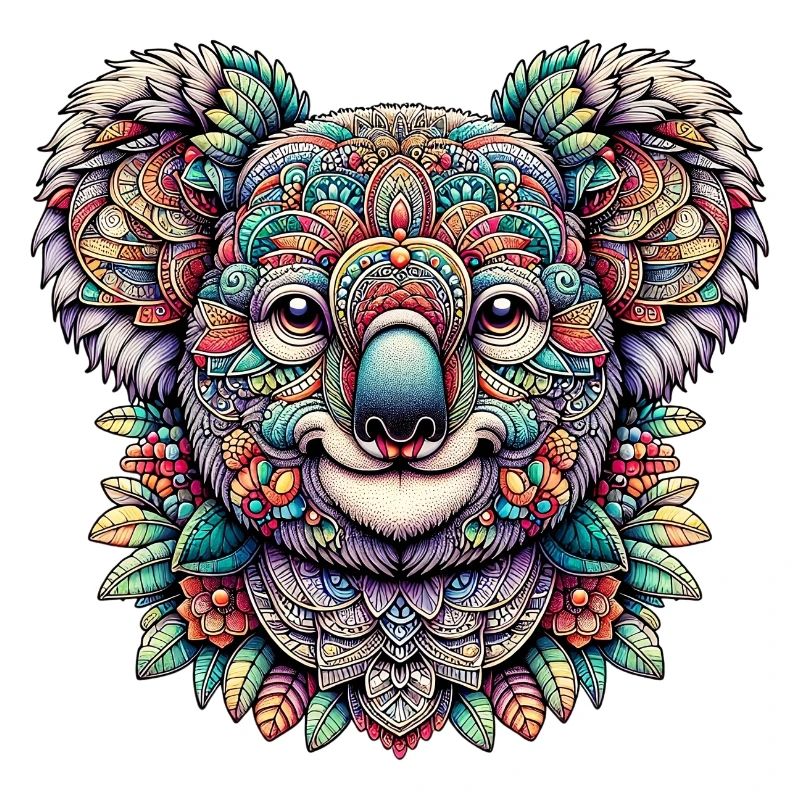 Koala décoré de Mandalas