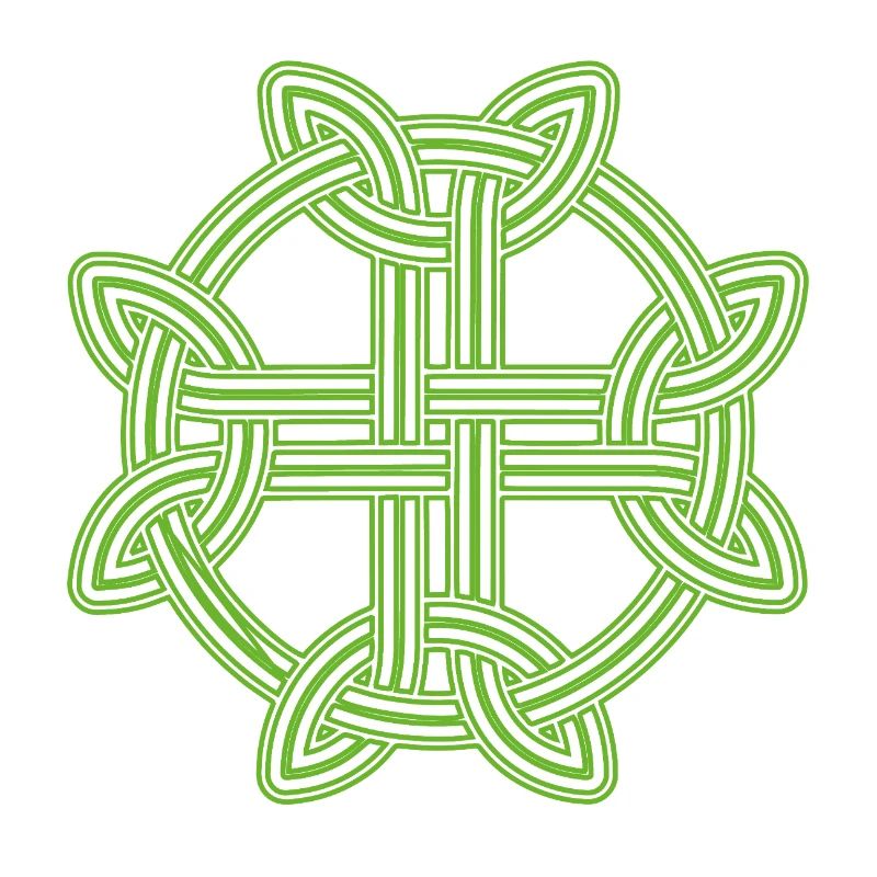 Celtic Cross Pattern Neon Green