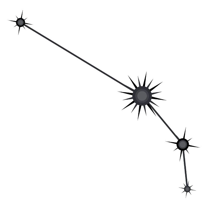 Widder Stern Sternbild Sternzeichen Schwarz & Grau