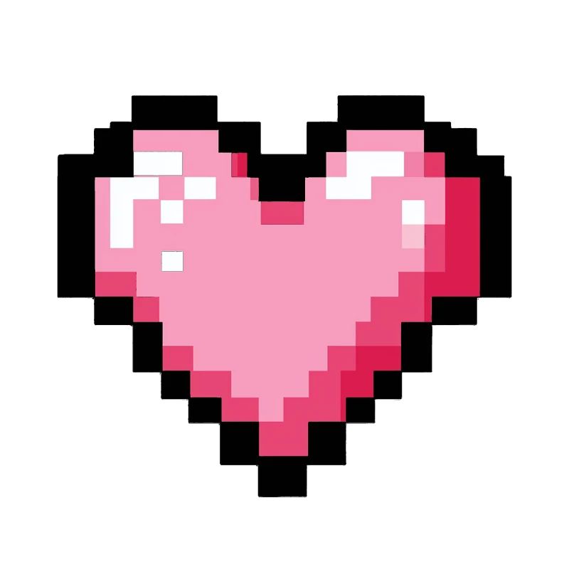 Retro 8-Bit-Pixelherz