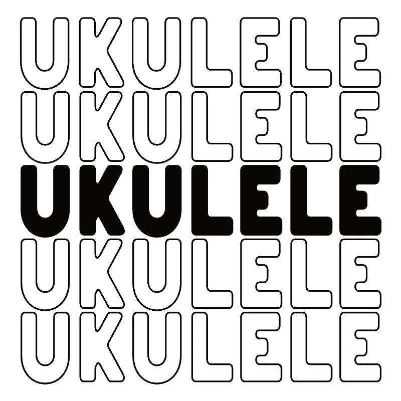 Typographie du ukulélé
